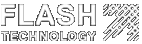Flash Technology شعار KO الأبيض مكدس