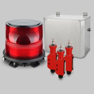 FTB 314 Medium Intensity Red L-864 Xenon Tower Obstruction Light