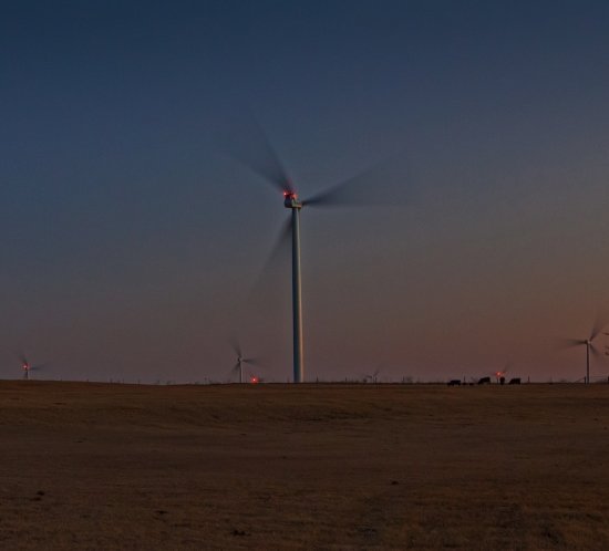 Thunder Ranch supplies the energy to brew Budweiser and is FTS 370i wind farm lighting