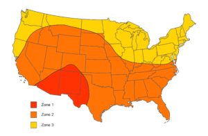 Zonas solares de Estados Unidos