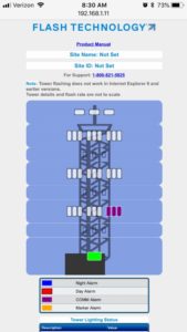 Graphics monitoring web page provides clear status of all lights to simplify monitoring and analysis