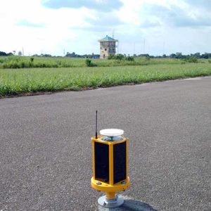 An A704 runway light at Akura Airport in Ondo, Nigeria