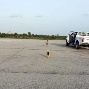 A704 feux de piste installés à Minna AIrport au Niger, Nigéria