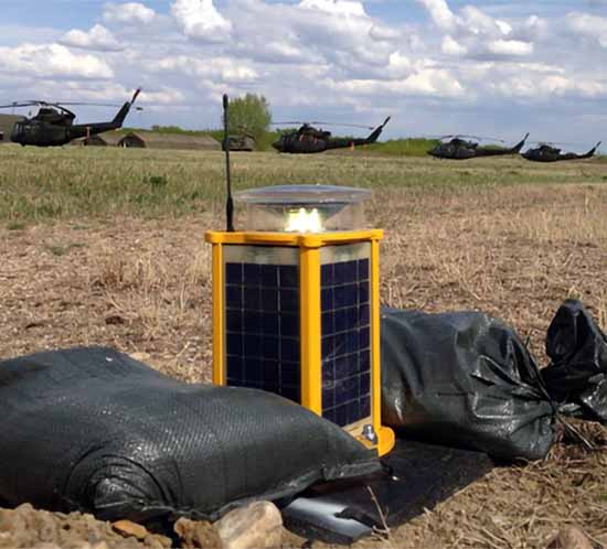 An A704 instalado en una base de las fuerzas canadienses