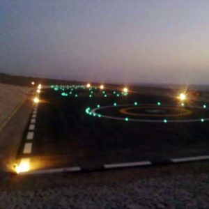 Military helipad lighting in Jordan