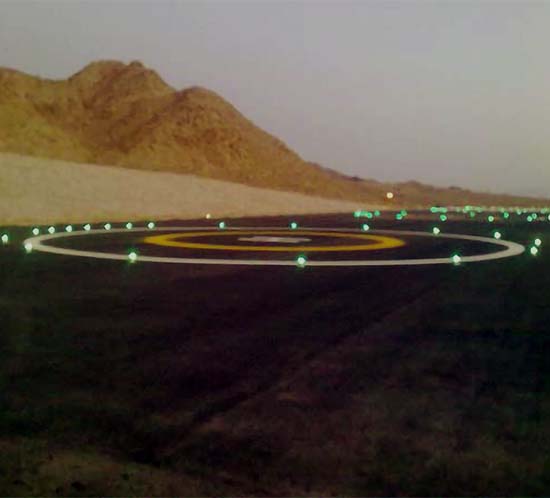 Jordan military helipad lgihts