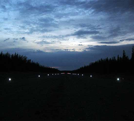 Tsay Keh Dene runway lighting