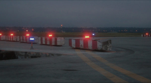 Solar Barricade Lights at Memphis International Airport | Barricade