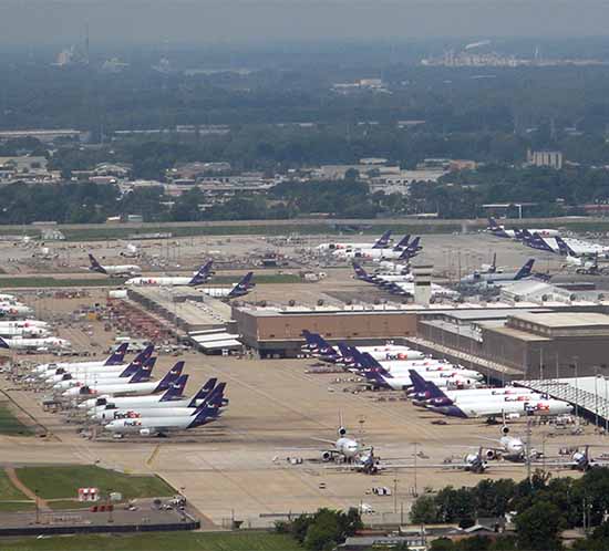 Memphis airport is a fedex superhub