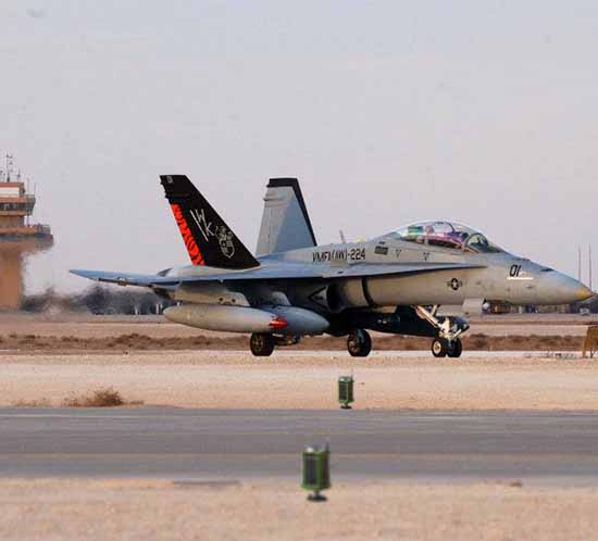 A704 military runway lights installed at an air base