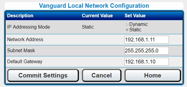 Configuration du système FTS 370x - Ethernet local
