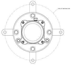 Plaque d'adaptation pour éclairage d'éolienne FTS 350i-2