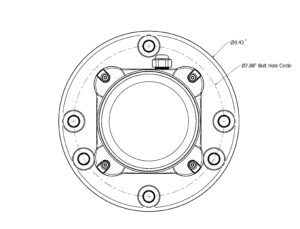 Círculo de orificios para pernos de luz de aerogenerador FTS 350i-2