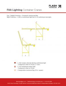 FAA lighting for temporary structures: container cranes