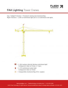 Iluminación FAA para estructuras temporales: grúas torre